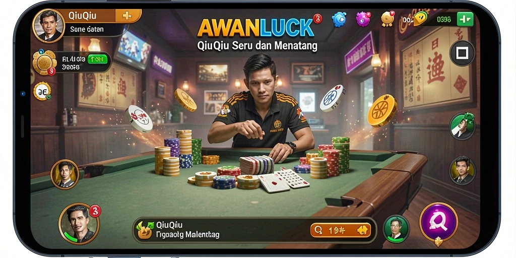 Tampilan gameplay seru dalam AWANLUCK QiuQiu.