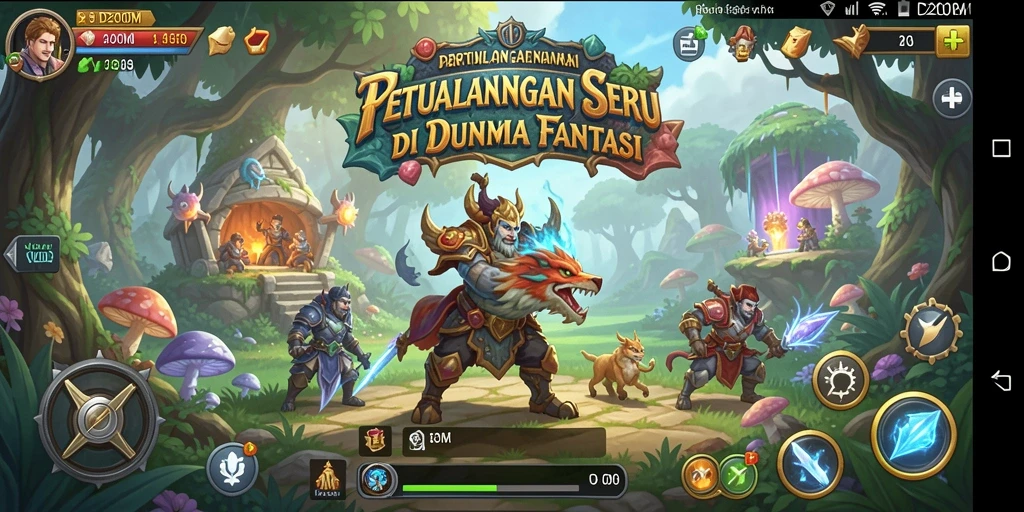 Tampilan gameplay D200M dengan aksi petualangan yang seru.