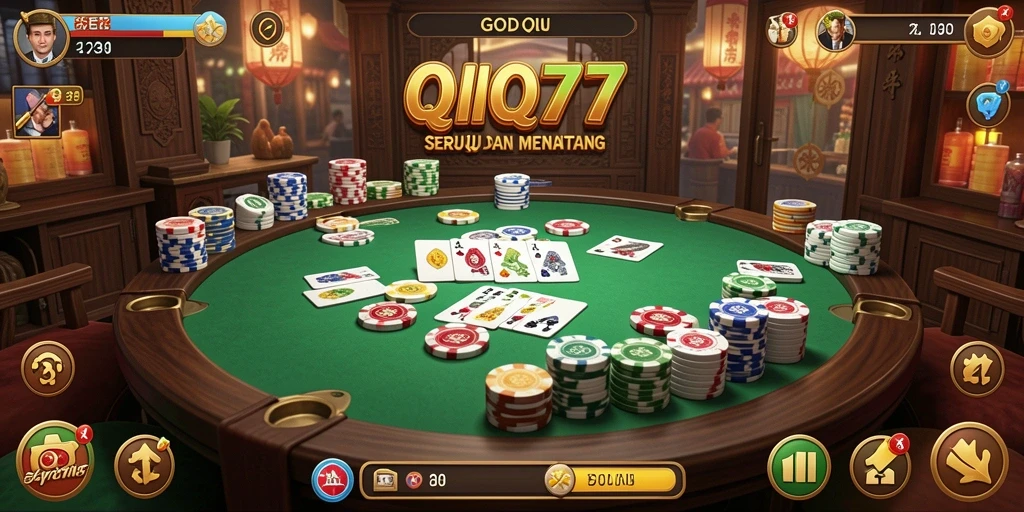 Gameplay seru QiuQiu di aplikasi GOD77.