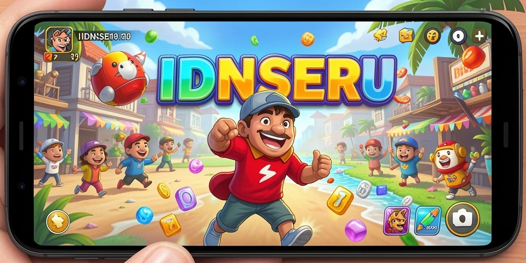 Tampilan gameplay seru di IDNSERU dengan berbagai tantangan menarik.