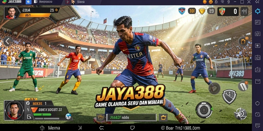 Tampilan gameplay menegangkan dari JAYA388 yang menampilkan aksi olahraga seru.