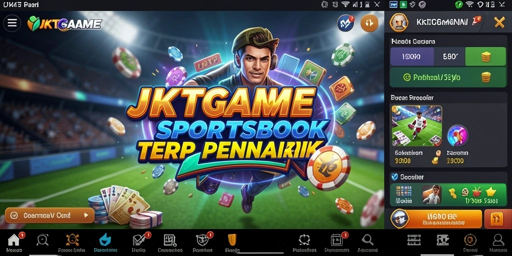 Tampilan antarmuka JKTGAME yang menarik dan interaktif untuk taruhan olahraga.