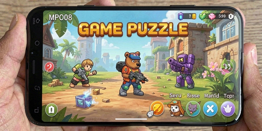 Gameplay menarik MPO08 dengan berbagai tantangan Puzzle.