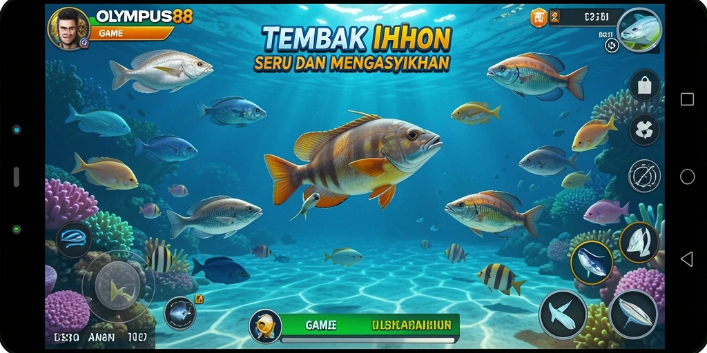 Tampilan menawan dalam gameplay Tembak Ikan OLYMPUS88.