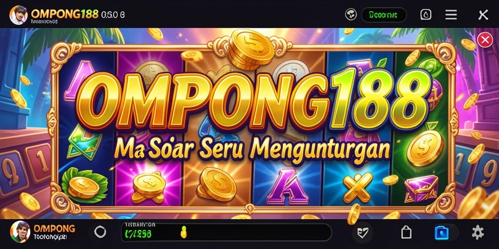 Tampilan gameplay menarik pada permainan Slot OMPONG188.
