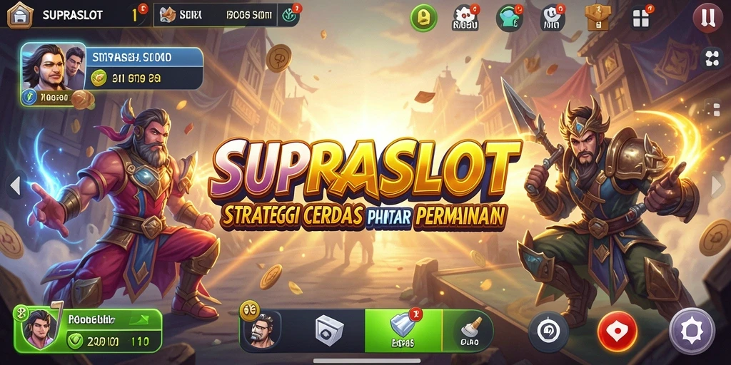 Gameplay SUPRASLOT menampilkan strategi yang kompleks dan menantang.