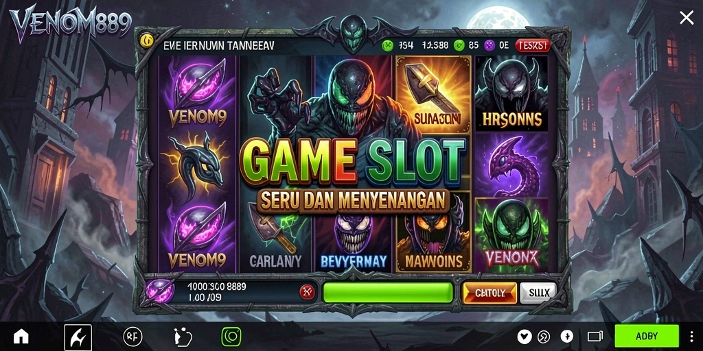 Tampilan gameplay VENOM889 yang menarik dan penuh warna.
